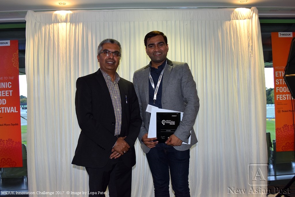 MSDUK Innovation Challenge 2017 Winner Amit Pate (right) with Mayank Shah (left)